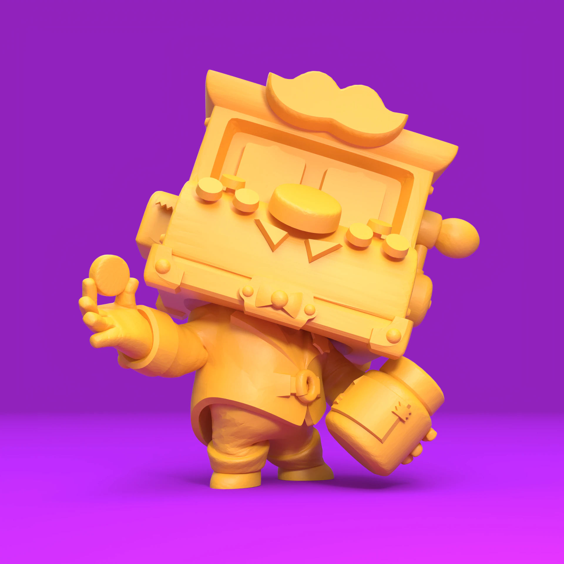 Griff Original - Brawl Stars 3D Print Model .c4d .max .obj .3ds .fbx .stl .blend