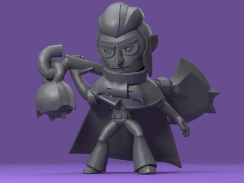 Mortis Asli - Bintang Brawl Model Cetak 3D