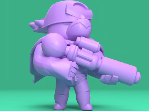 Pierce Original - Brawl Stars Modèles 3D en vedette