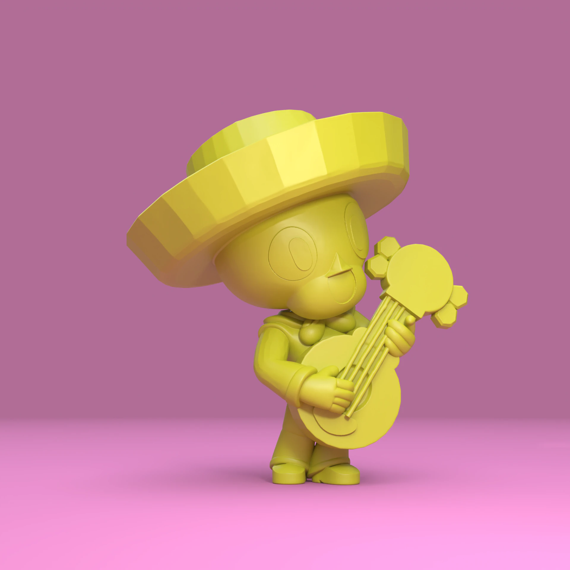 Poco Original - Brawl Stars 3D Print Model .c4d .max .obj .3ds .fbx .stl .blend