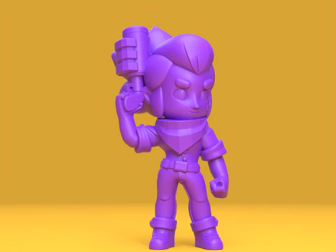Shelly Original - Brawl Stars Modèles 3D en vedette