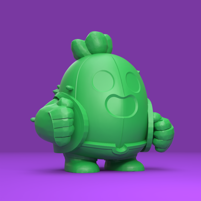 Spike Original - Brawl Stars 3D Print Model .c4d .max .obj .3ds .fbx .stl .blend 