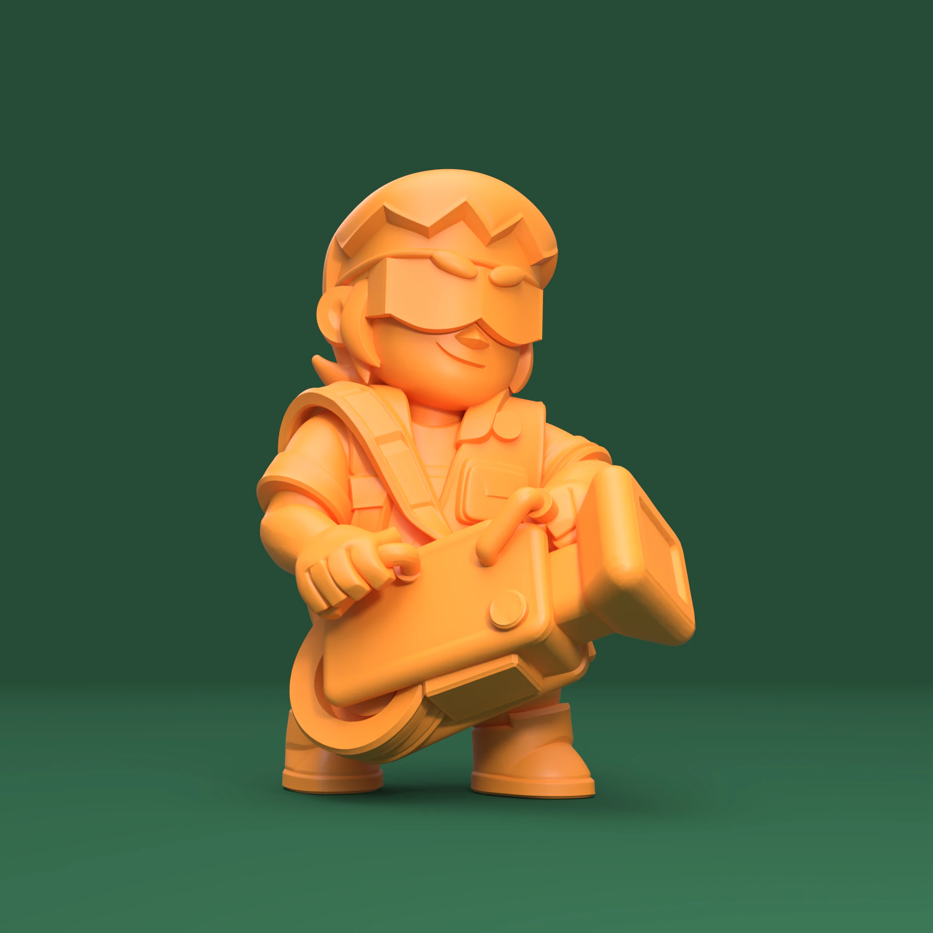 Buster Original - Brawl Stars 3D Print Model .c4d .max .obj .3ds .fbx .stl .blend 
