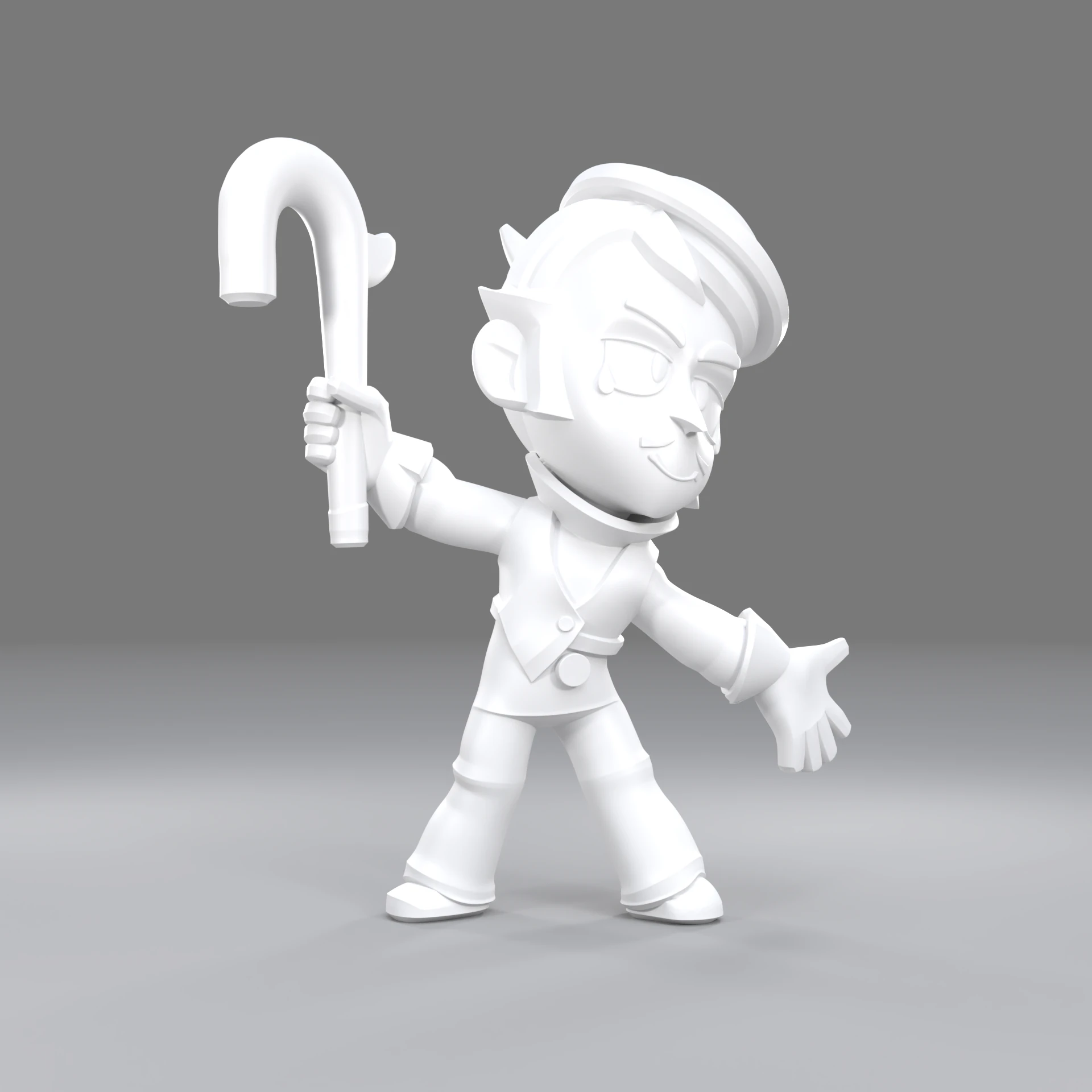 Gray Original - Brawl Stars 3D Print Model .c4d .max .obj .3ds .fbx .stl .blend