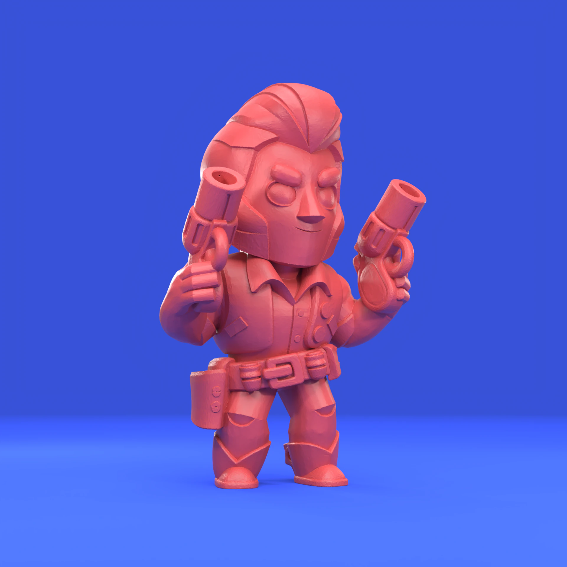 Colt Original - Brawl Stars 3D Print Model .c4d .max .obj .3ds .fbx .stl .blend