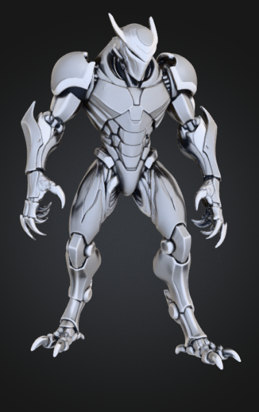 Cyber Robot Solider 3D Model .c4d .max .obj .3ds .fbx .stl .blend 