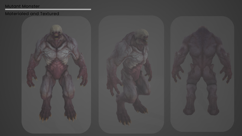 Mutant Monster 3D Model .c4d .max .obj .3ds .fbx .stl .blend 