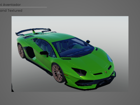 Lambo Aventador Sport Car 3D Model
