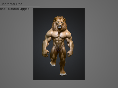 LionHuman Monster CharacterFollow Me 3D Model