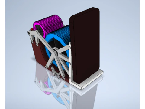 Este &eacute; um suporte exclusivo para smartphone Rela&ccedil;&atilde;o de transmiss&atilde;o ajust&aacute;vel Elevate com mecanismo de engrenagem Modelo de Impressão 3D