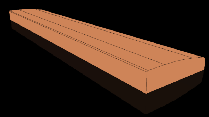 75 Keyboard wrist rest 3D Print Model .c4d .max .obj .3ds .fbx .stl .blend 