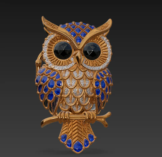 Owl 3D Model .c4d .max .obj .3ds .fbx .stl .blend 