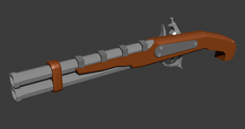 Low Poly Pirate Weapon Pack 3D Model .c4d .max .obj .3ds .fbx .stl .blend 