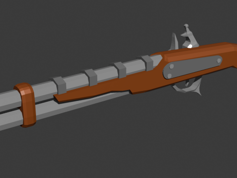 Low Poly Pirate Weapon Pack 3D Model