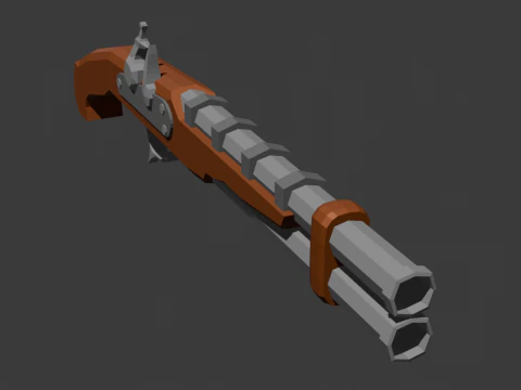 Low Poly Pirate Weapon Pack 3D Model
