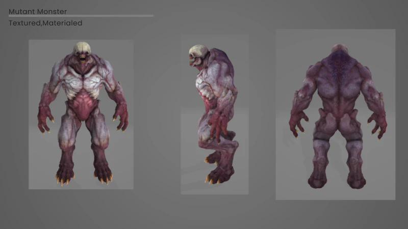 ミュータントモンスター 3Dモデル .c4d .max .obj .3ds .fbx .stl .blend 