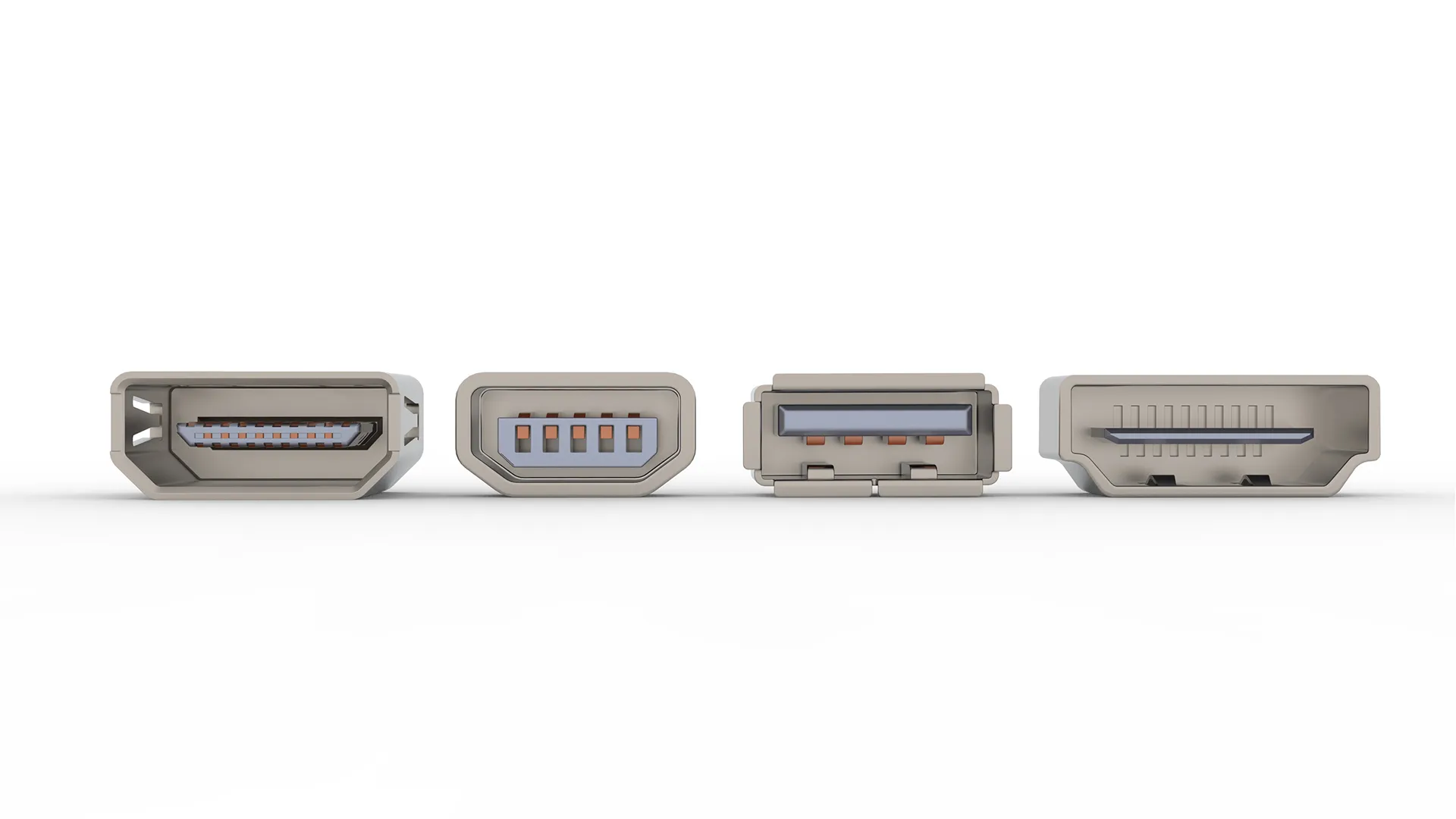 Usb ports 3D Model .c4d .max .obj .3ds .fbx .stl .blend