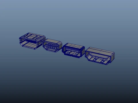Usb ports 3D Model