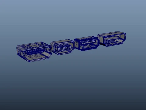 Usb ports 3D Model