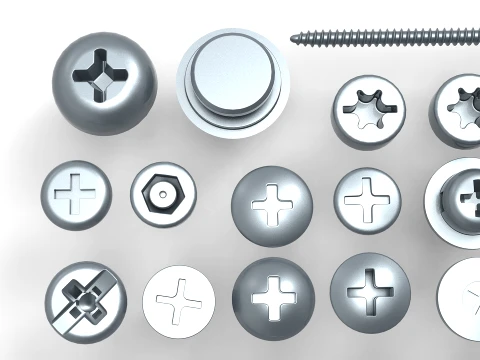 Bolts Collection 3D Model