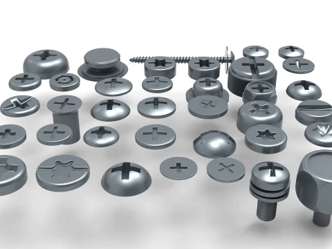 Bolts Collection 3D Model