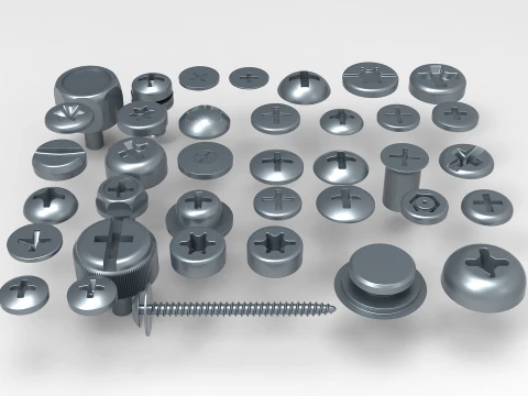 Bolts Collection 3D Model