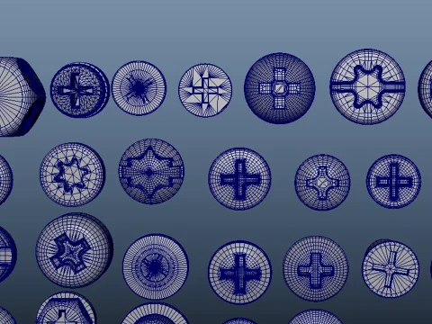 Bolts Collection 3D Model