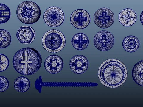 Bolts Collection 3D Model