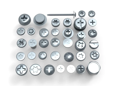 Bolts Collection 3D Model