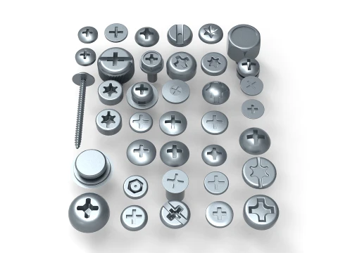 Bolts Collection 3D Model