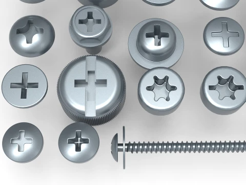 Bolts Collection 3D Model