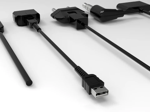 USB Port 3D Model