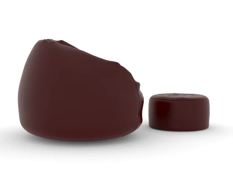 Bean Bag Chair with Footrest 3D Model