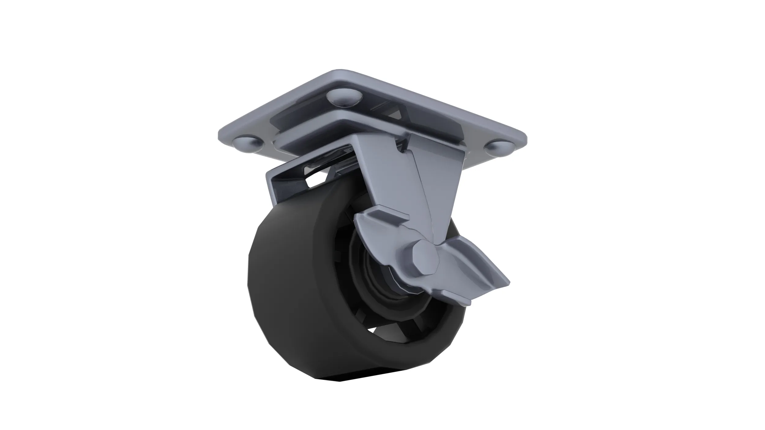 Heavy Duty Castor Wheels 3D Model .c4d .max .obj .3ds .fbx .stl .blend 