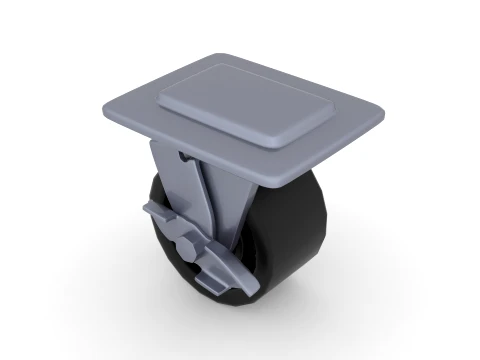 Heavy Duty Castor Wheels 3D Model