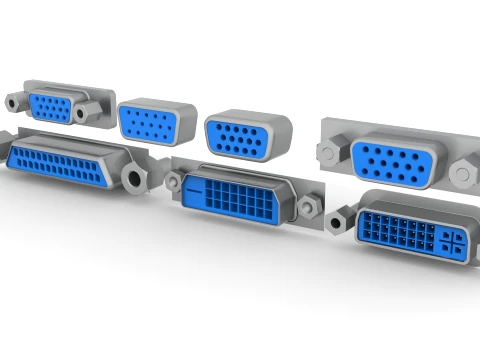 VGA Port 3D Model