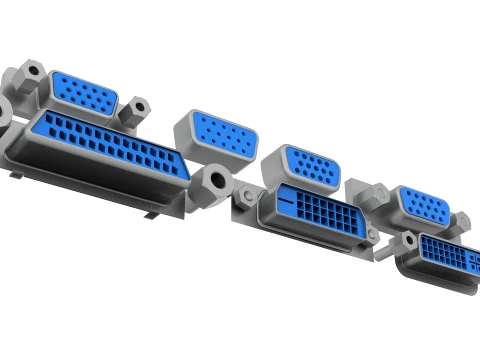 VGA Port 3D Model