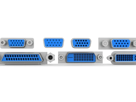 VGA Port 3D Model