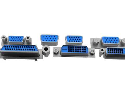 VGA Port 3D Model
