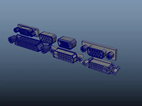 VGA Port 3D Model