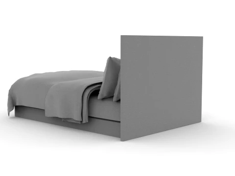 Bed Pillow Mattress Bedsheet 3D Model
