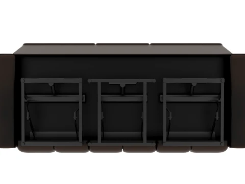 Sof&aacute; reclin&aacute;vel de 3 lugares Modelo 3D