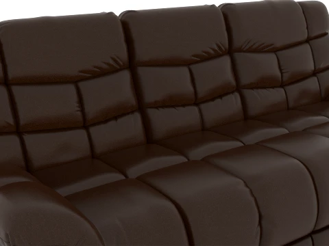 Sof&aacute; reclin&aacute;vel de 3 lugares Modelo 3D