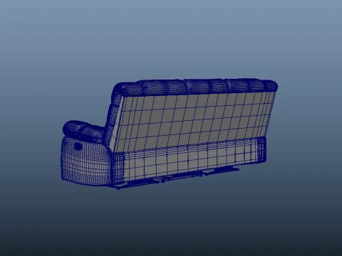 Sof&aacute; reclin&aacute;vel de 3 lugares Modelo 3D