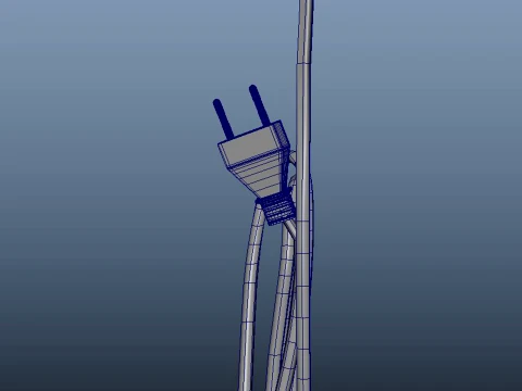 電源ケーブル 3Dモデル