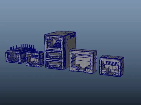 Ethernet-Anschluss 3D Modell