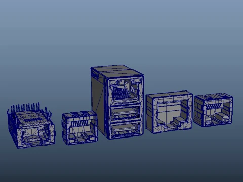 Ethernet-Anschluss 3D Modell