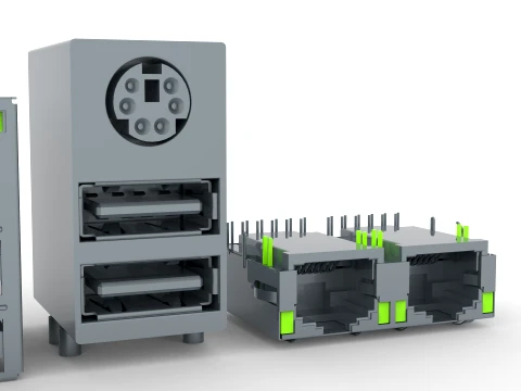 Thernet Connector 3D Model