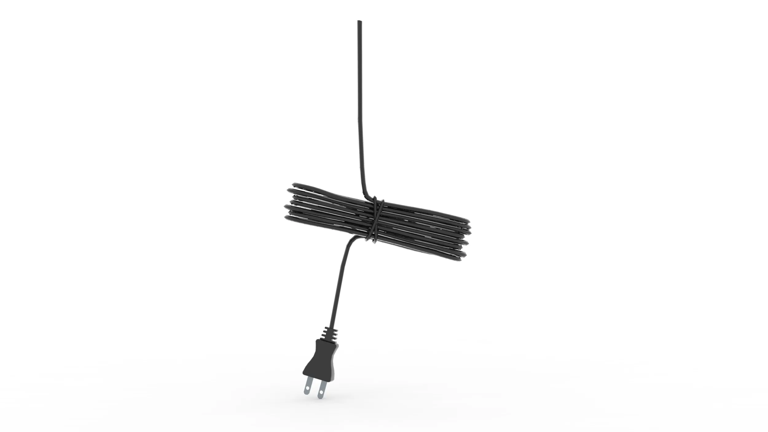 Power Cable 3D Model .c4d .max .obj .3ds .fbx .stl .blend 