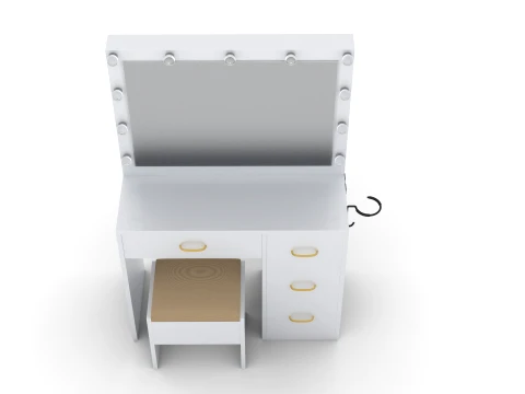 Dressing Table with Mirror 3D Model